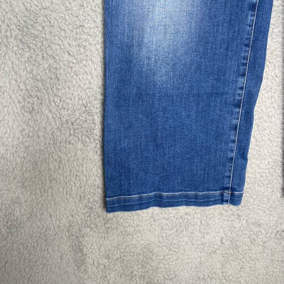 NYDJ womens button fly high waisted wide leg crop lift tuck tummy control 8 - Picture 3 of 11